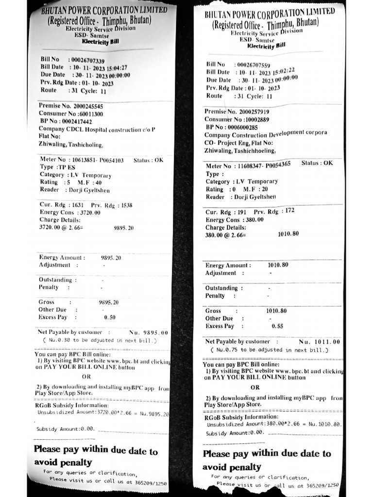 Scan Ele Bill Nov | PDF
