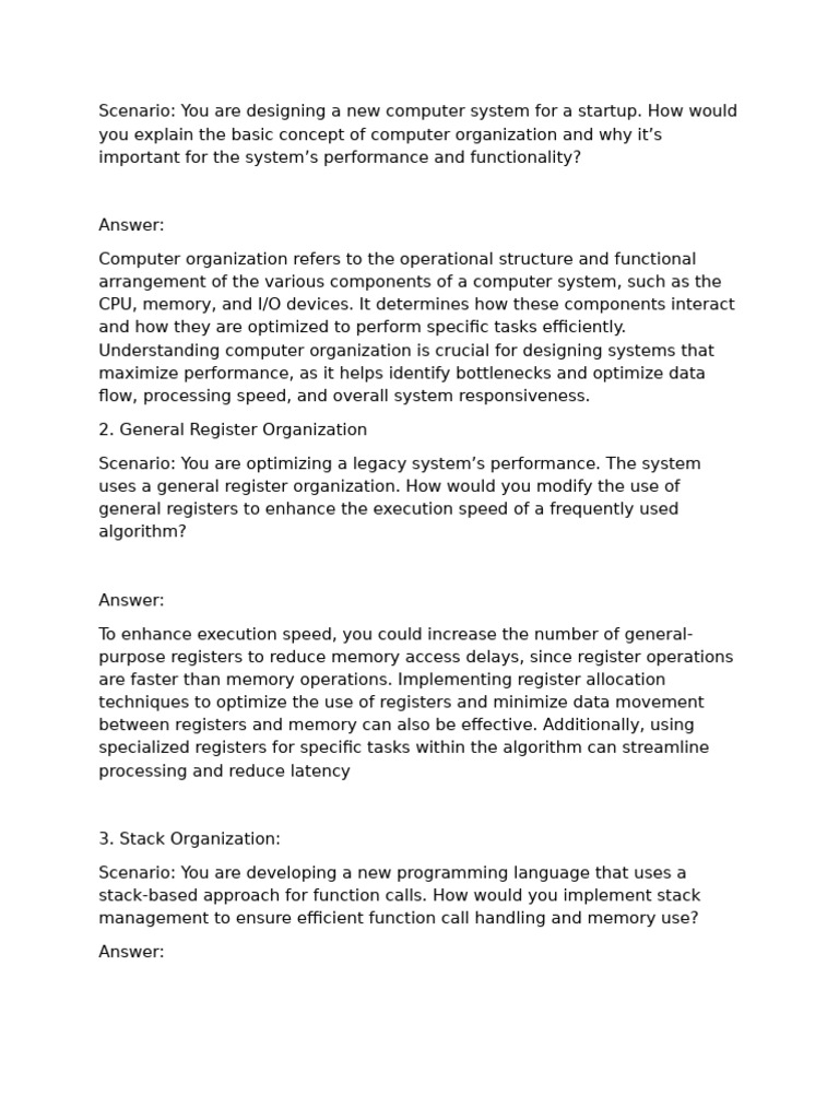 Computer Organization for System Design | PDF | Central Processing Unit ...