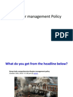 Lecture 26 A Disaster Management Policy