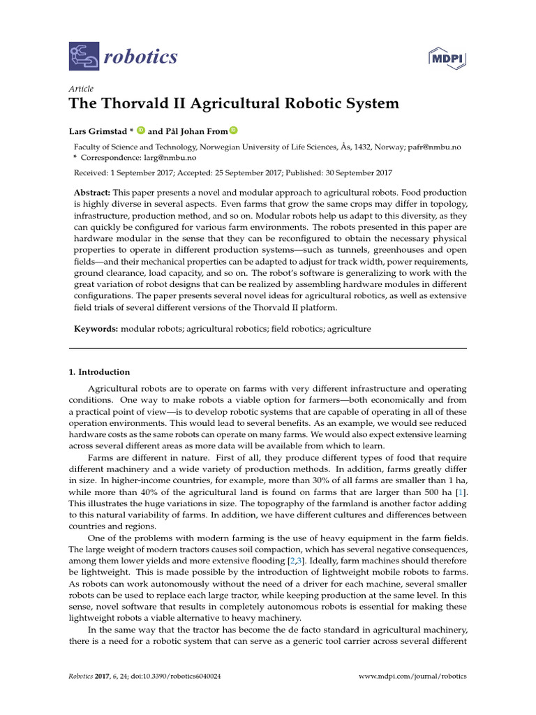 robotics-06-00024-v3 | PDF | Robot | Robotics