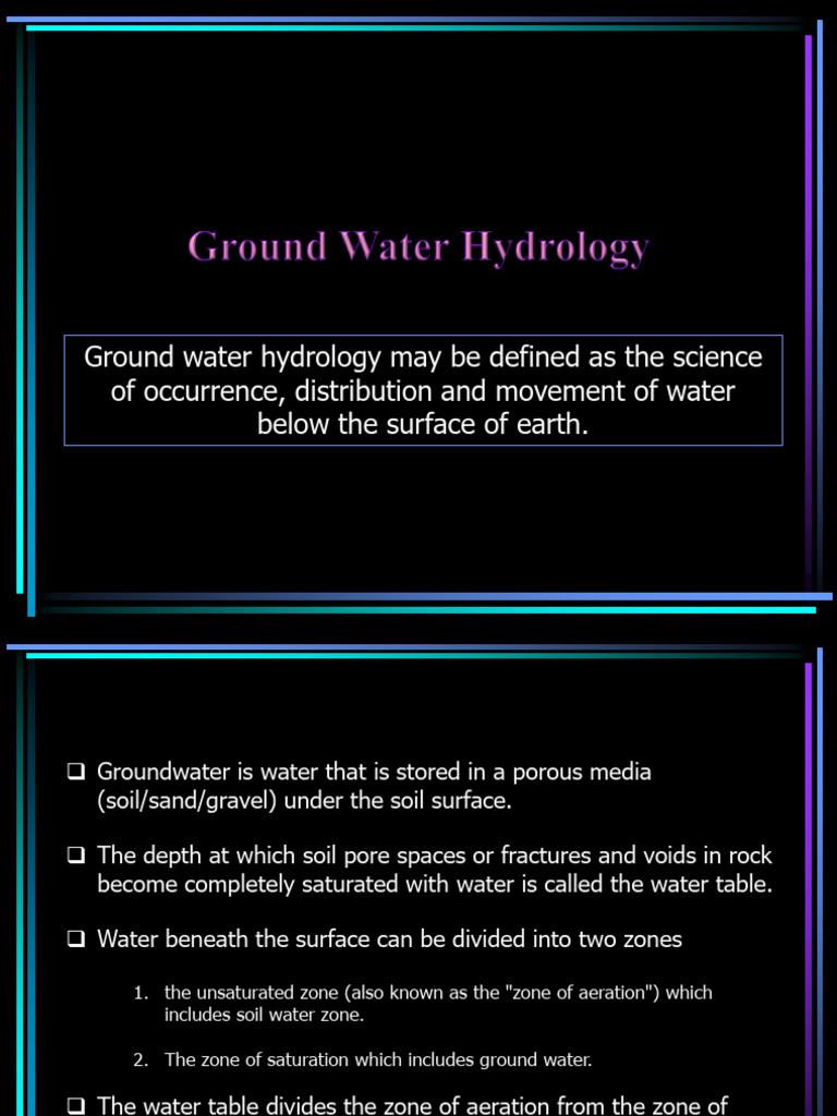 Groundwater Hydrology Overview | PDF | Aquifer | Groundwater