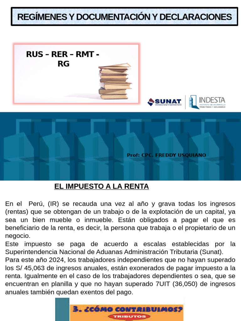 Impuesto a la Renta en Perú 2024 | PDF | Impuestos | Impuesto sobre la ...