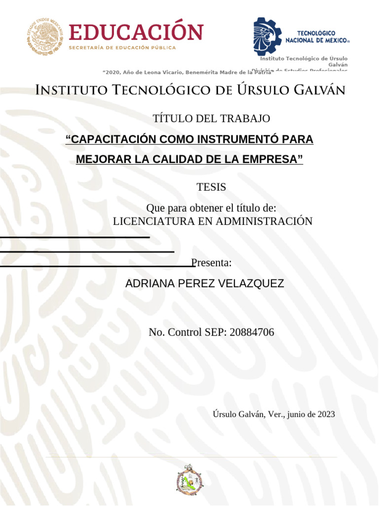 ACA-0909 Formato de Protocolo de Tesis 2023 | PDF | Calidad (comercial ...