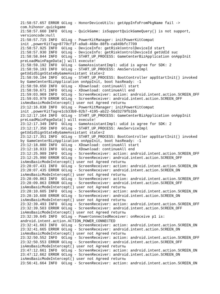 Device Log Errors and Events Summary | PDF