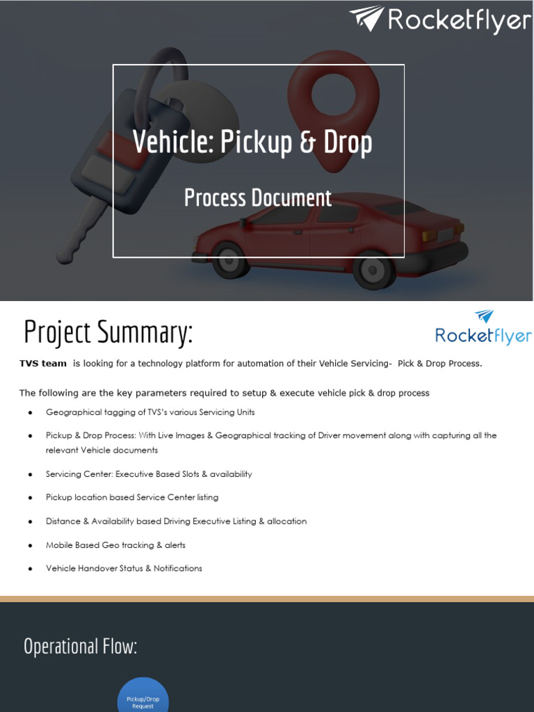 Vehicle Pickup & Drop Automation Process | PDF | Software | Computing