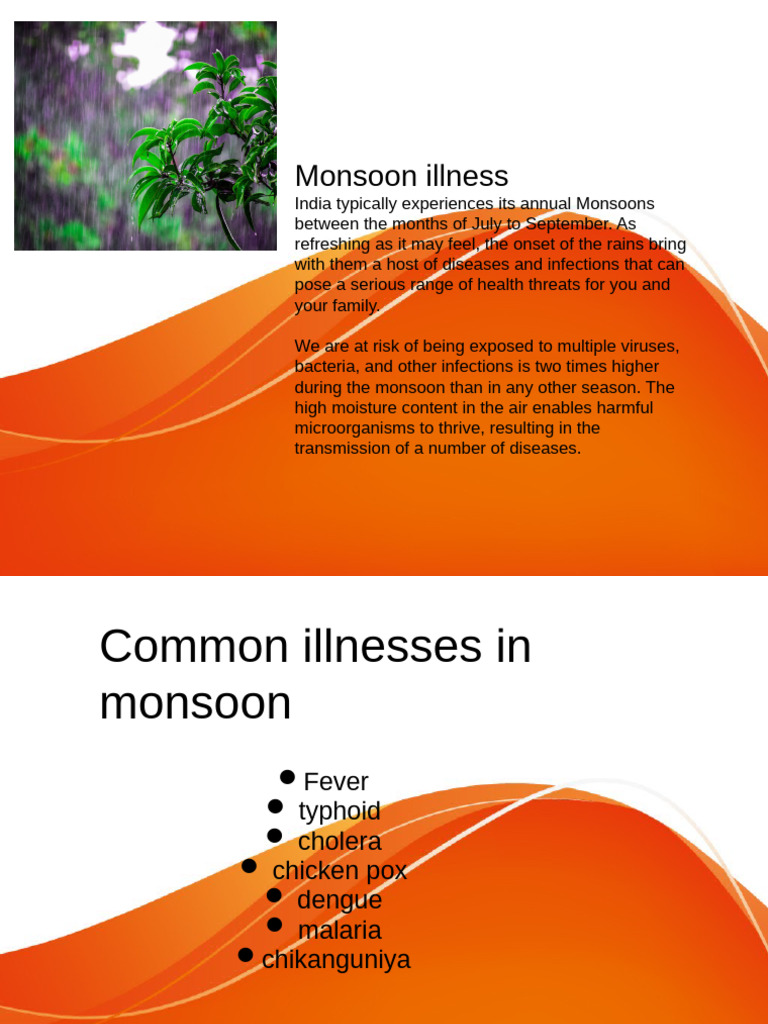 Monsoon Illnesses and Prevention Tips | PDF | Malaria | Clinical Medicine
