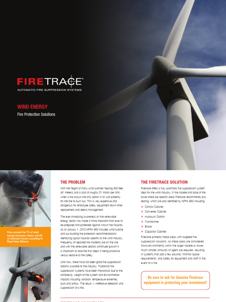 FT Brochure Wind Energy | PDF | Wind Power | Firefighting
