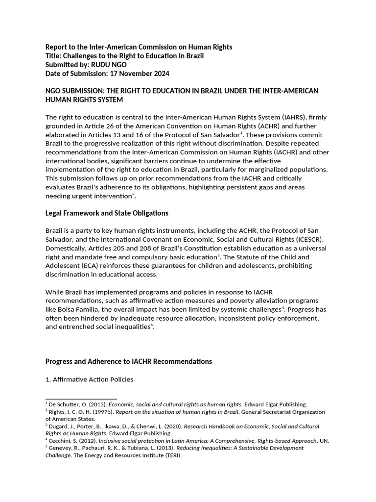 NGO REPORT (1) | PDF | Human Rights | Non Governmental Organization