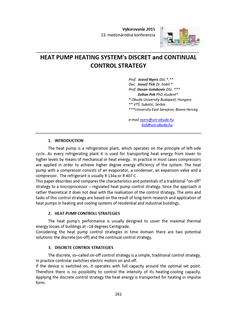Heat Pump Heating Systems Discrete and C | PDF | Heat Pump | Pump