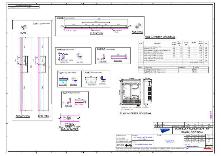 3699-b ST 05c Inverter Mounting Detail Padi-Fab | PDF | Sun | Renewable ...