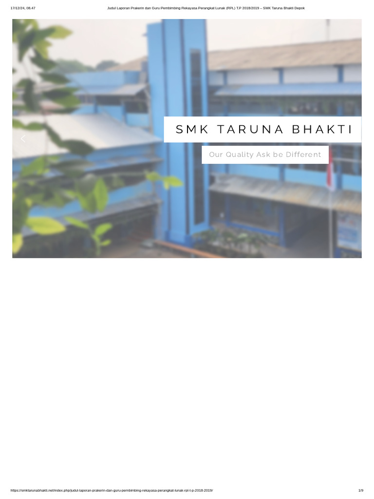 Judul Laporan Prakerin RPL SMK 2018/2019 | PDF