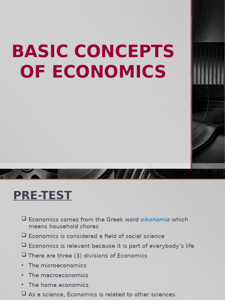 Key Concepts in Economics Overview | PDF | Economics | Science