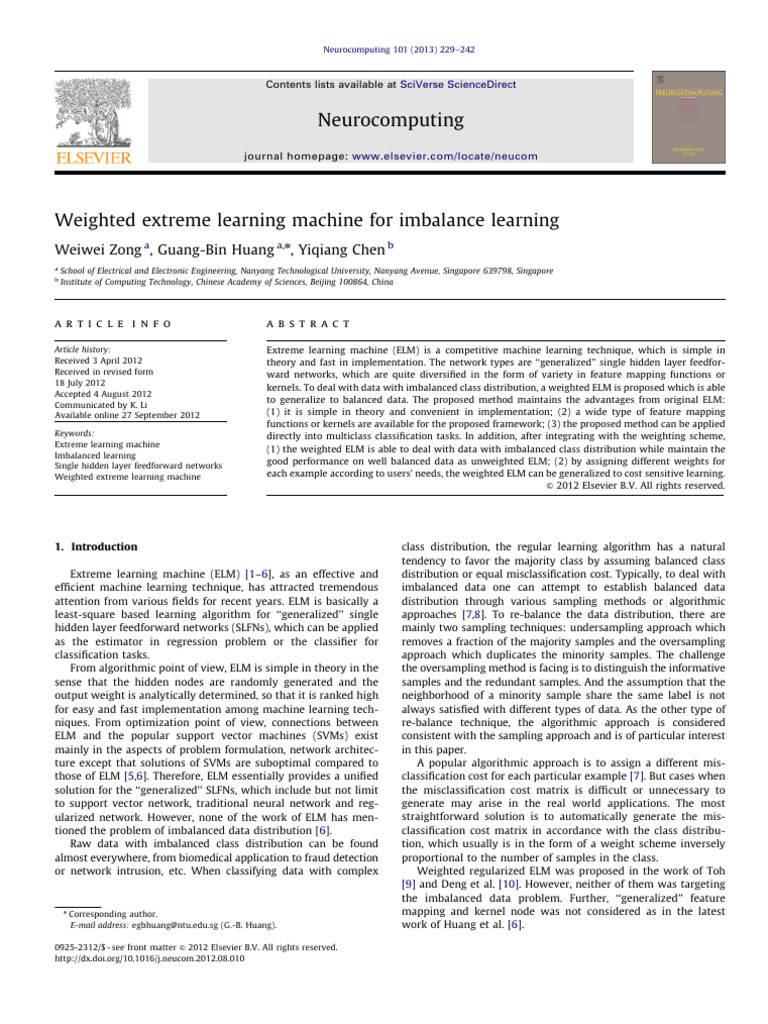 2013-Elsevier-Weighted Extreme Learning Machine For Imbalance Learning ...