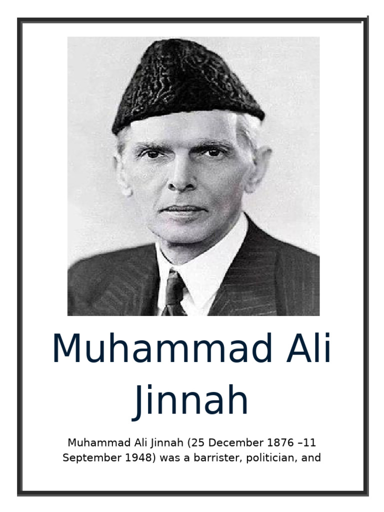 famous people | PDF | Pakistan | Muhammad Ali Jinnah