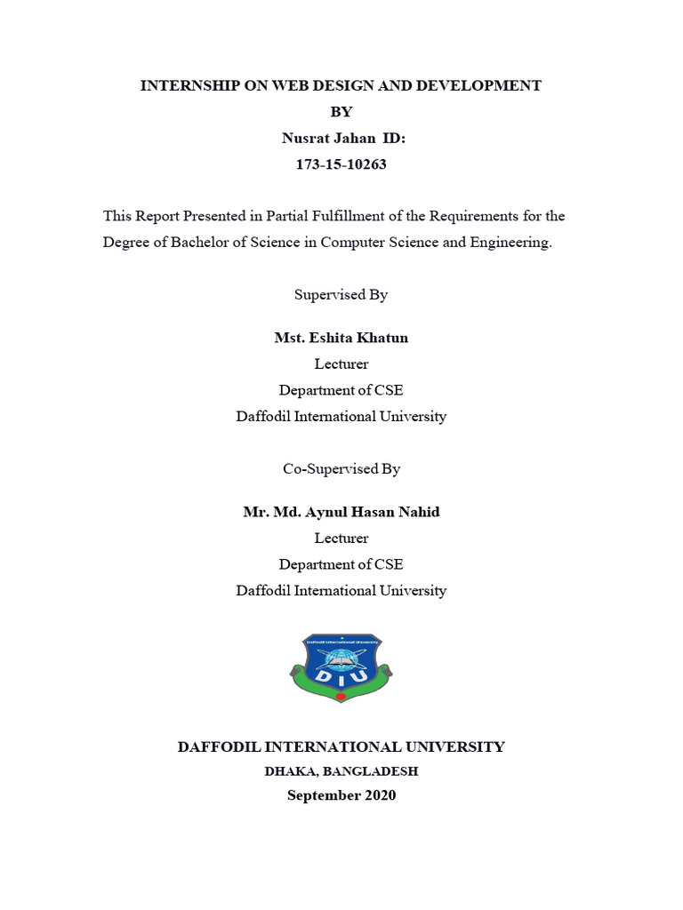 Web Design & Development Internship Report | PDF | Html Element | Html