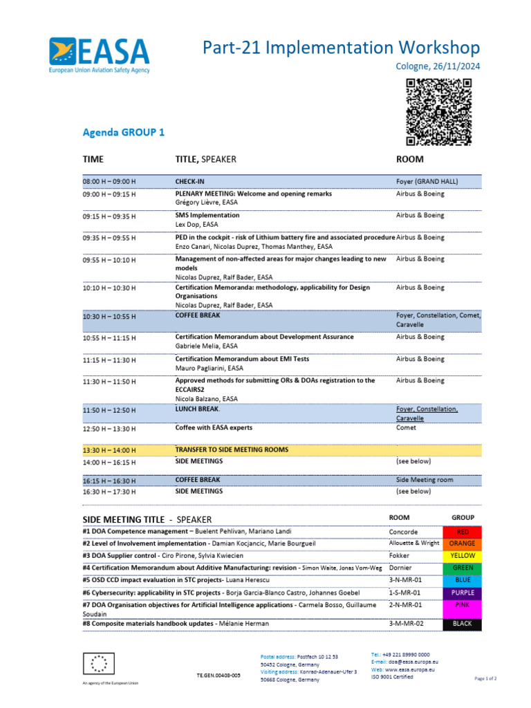 Part-21 Implementation Workshop Agenda 1 | PDF | Aviation