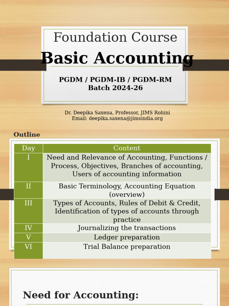 Basic Accounting - Day 1 | PDF | Financial Accounting | Accounting
