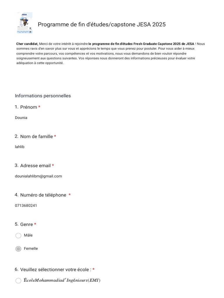 JESA Fresh Graduate - Capstone Program 2025 | PDF | Sécurité