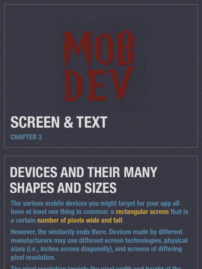 ch-03-screen-and-text | PDF | Display Resolution | I Phone