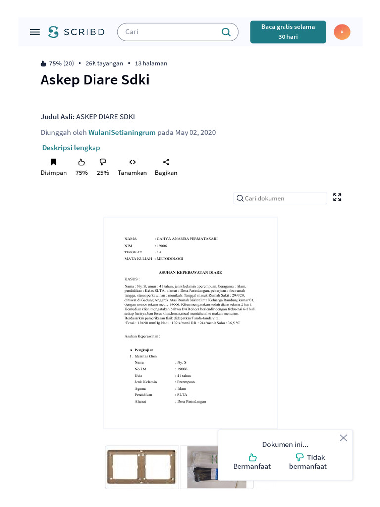 Askep+Diare+Sdki+%7C+PDF_1682565748666 | PDF