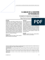 Analisis de La Sugestion en Psicoanalisis