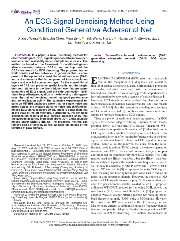 An_ECG_Signal_Denoising_Method_Using_Conditional_Generative_Adversarial ... image.