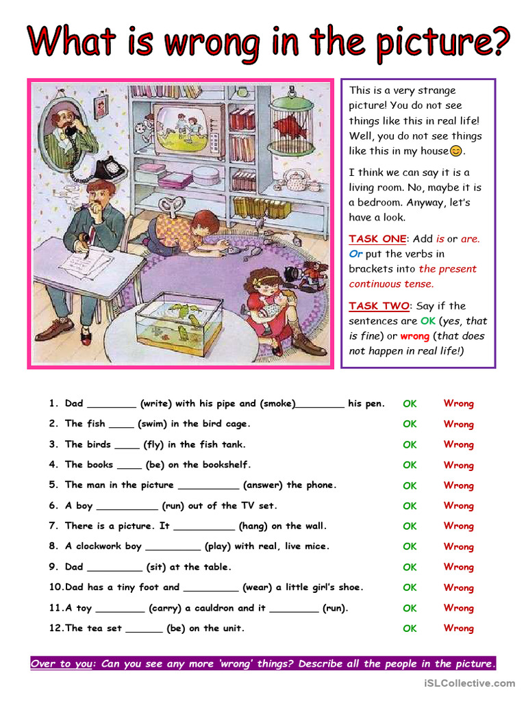 Picture Description Exercise | PDF | Linguistic Typology | Language ...