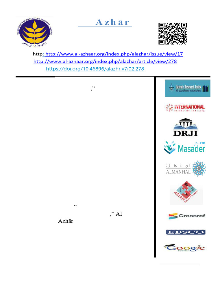 Azhār: Issue: URL | PDF