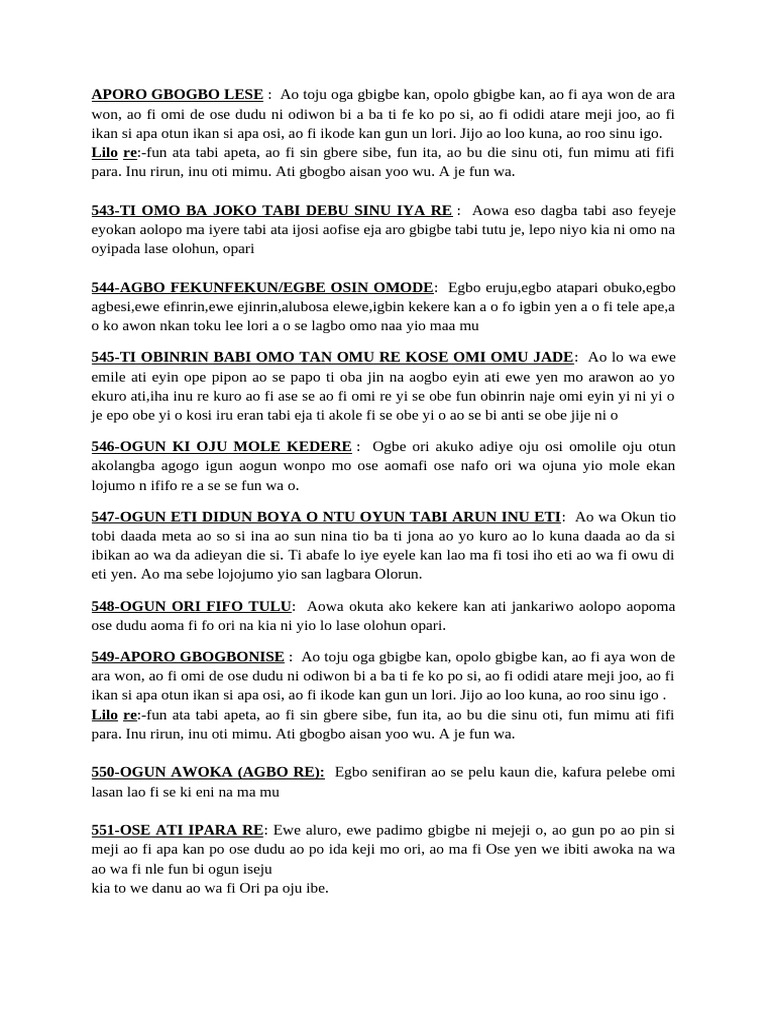 Aporo gbogbo pdf