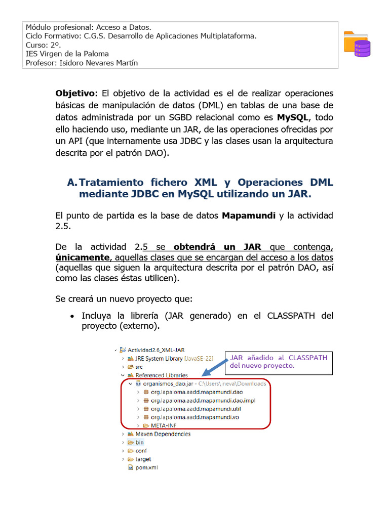 Operaciones DML en MySQL con JDBC | PDF | Bases de datos | Mi sql