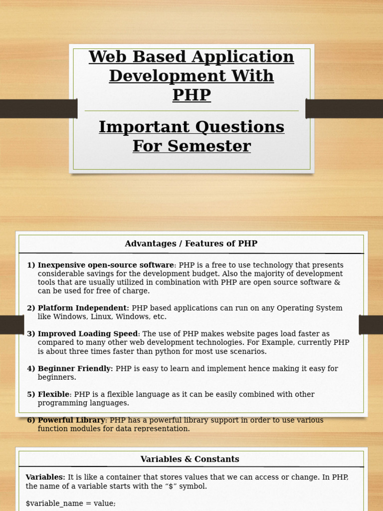 PHP Web Application Development Guide | PDF | Method (Computer ...