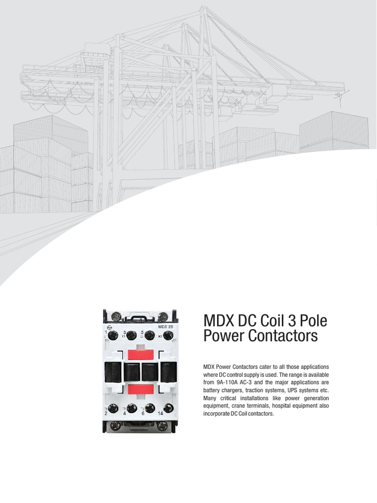 MDX DC Contactor For Chirayu Power | PDF | Direct Current | Electrical ...