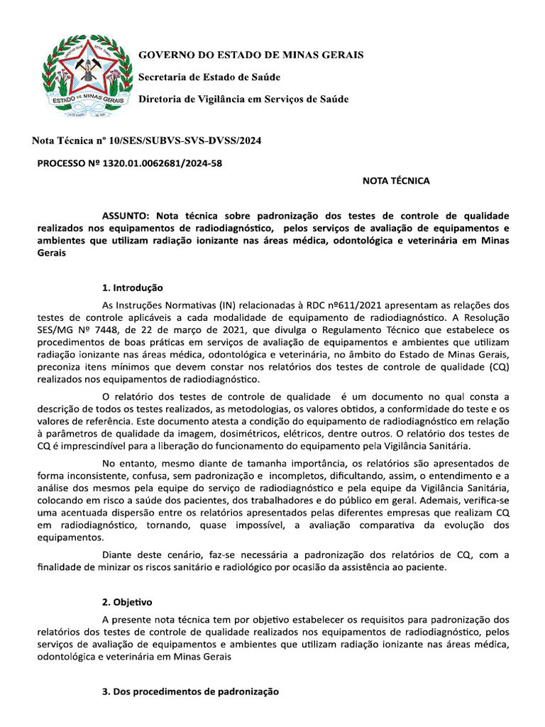 Nota Técnica N° 10-SES-SUBVS-SVS-DVSS-2024 | PDF