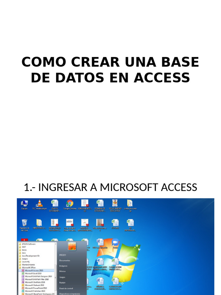 Crear Base de Datos en Access: Guía Rápida | PDF
