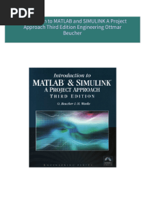 Download Full Introduction to MATLAB and SIMULINK A Project Approach Third Edition Engineering Ottmar Beucher PDF All Chapters