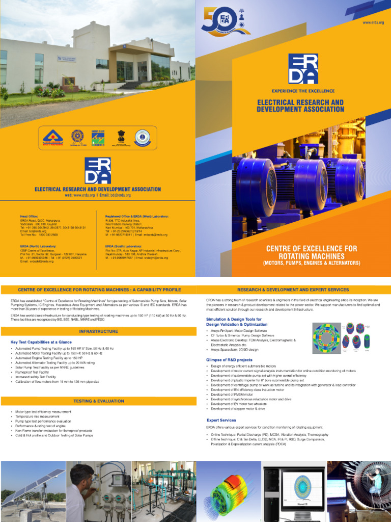 ERDA - Centre of Excellence For Rotating Machines | PDF