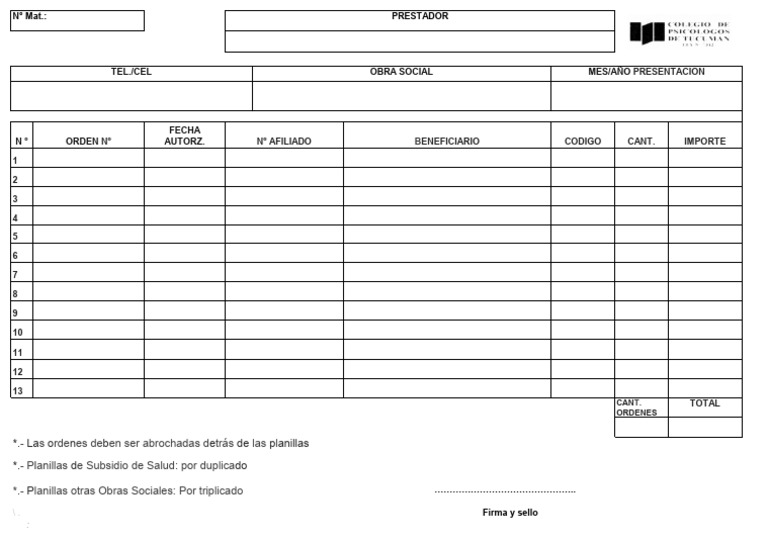 Detalles de Órdenes y Planillas de Salud | PDF