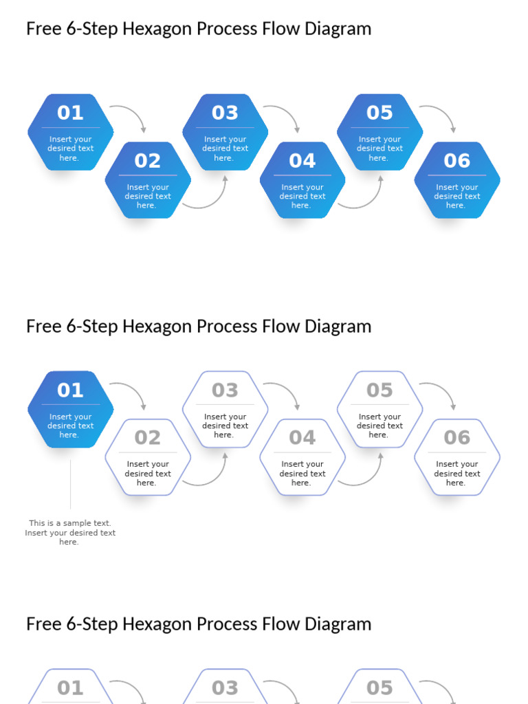 FF0498 01 Free 6 Step Hexagon Diagram Slide Template 16x9 1 | PDF