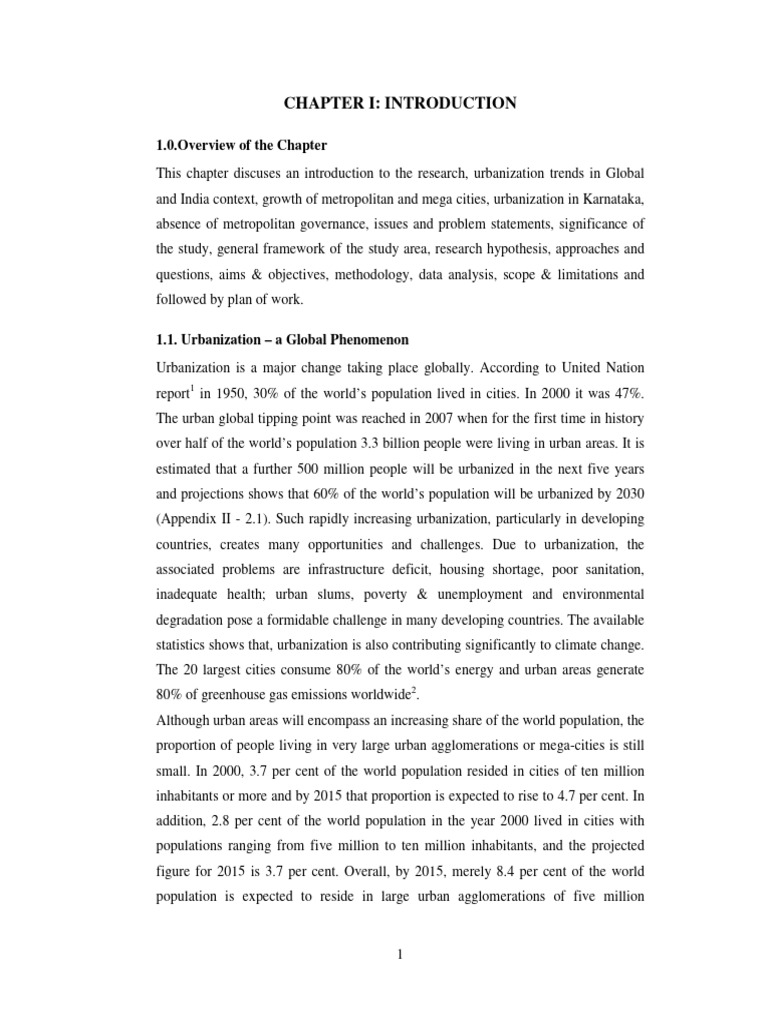 Chapter 1 | PDF | United Nations Human Settlements Programme | Governance