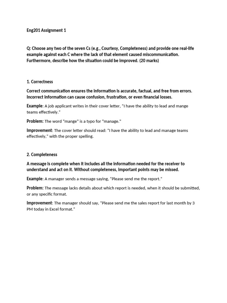 Eng201 Assignment 1 Fall 2024 Pdf