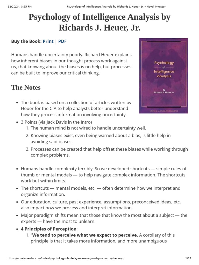 Understanding Intelligence Analysis Biases | PDF | Intelligence ...