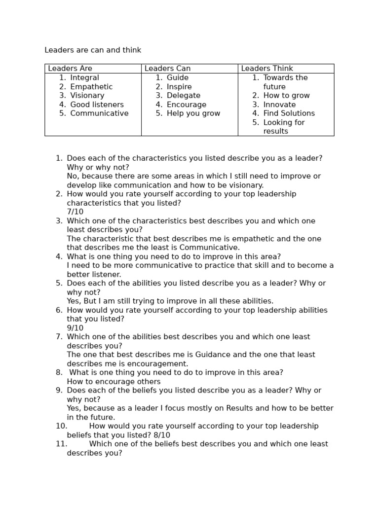Key Traits and Skills of Effective Leaders | PDF