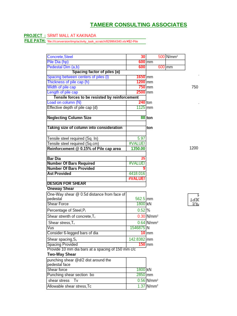 Pile Cap Design Pdf Deep Foundation Stress Mechanics