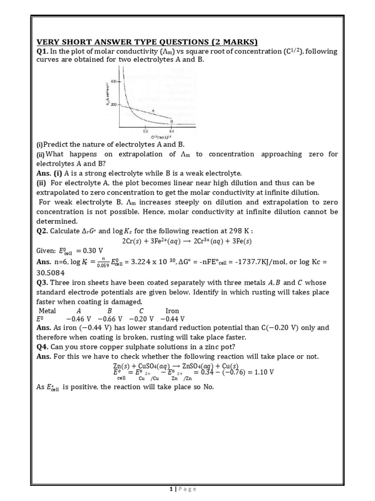 Solutions Board Booster Electrochem | PDF | Redox | Electrochemistry
