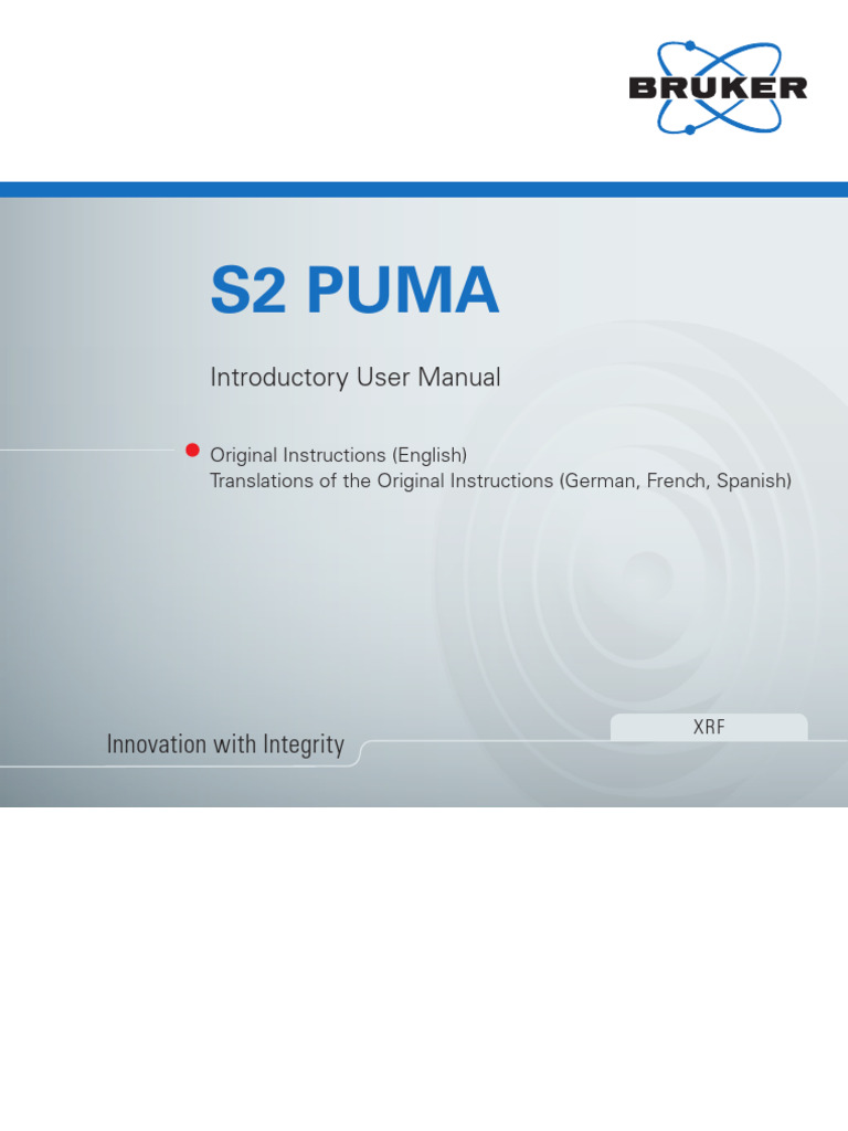 Manual Del Usuario S2 PUMA FRX BRUKER | PDF | High Voltage | Energy ...