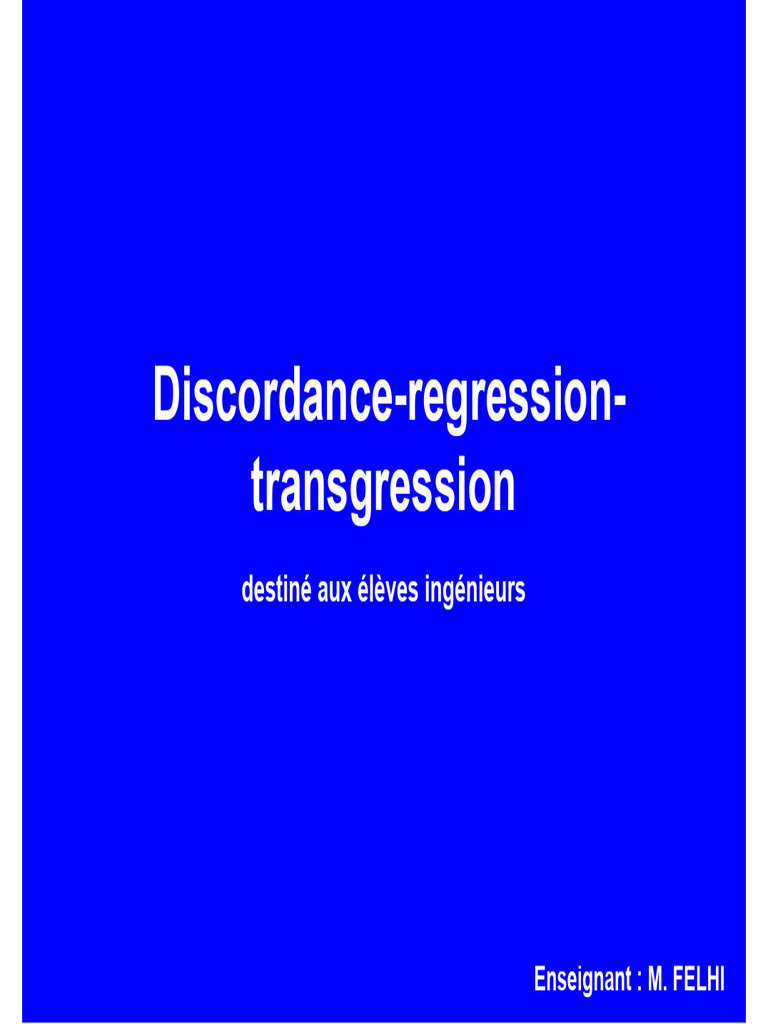 Types de Discordance Sédimentaire | PDF | Stratigraphie | Sciences de ...