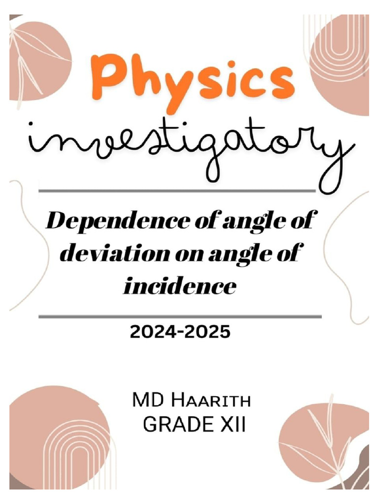 Student Prism Experiment Report | PDF | Refractive Index | Refraction
