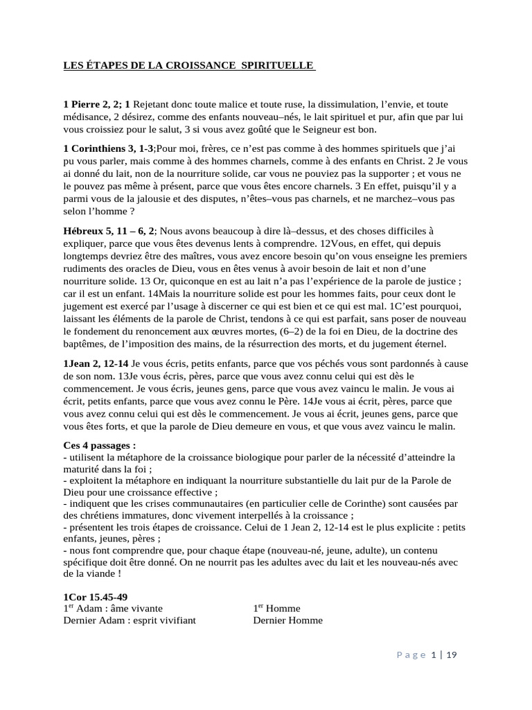 Étapes de la Croissance Spirituelle | PDF | Pâque | Résurrection