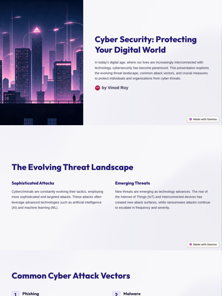 Cyber Security Protecting Your Digital World 1 | PDF | Security ...