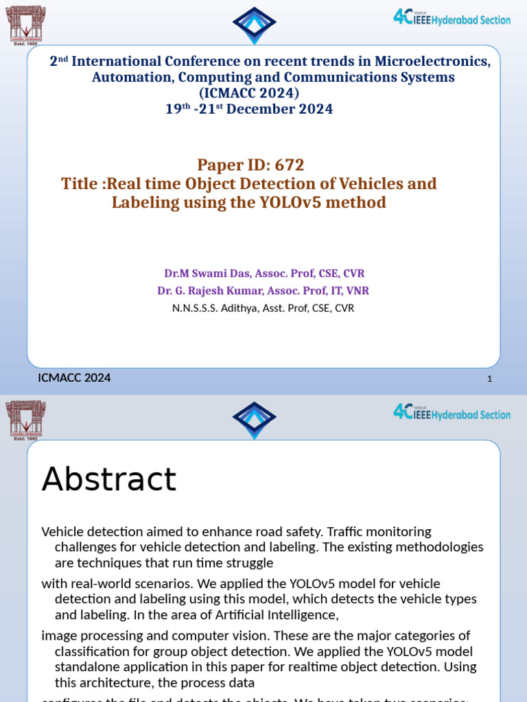 YOLOv5 Vehicle Detection for Road Safety | PDF | Image Segmentation ...